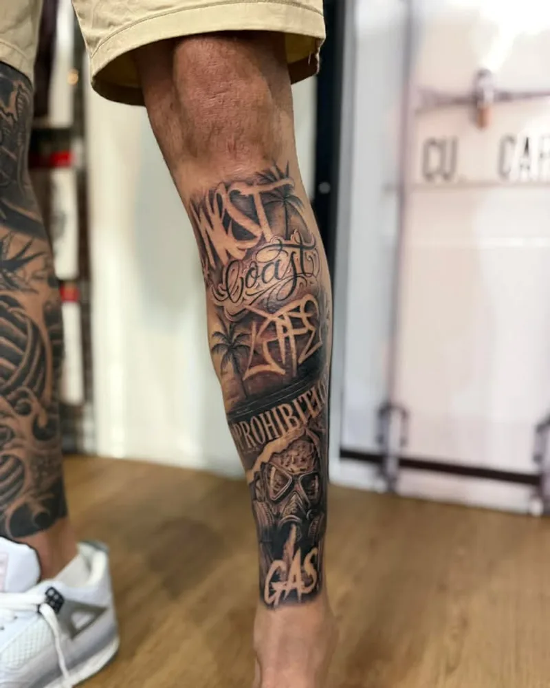 Lettering tattoo by RUN INK Tattoo Bangkok