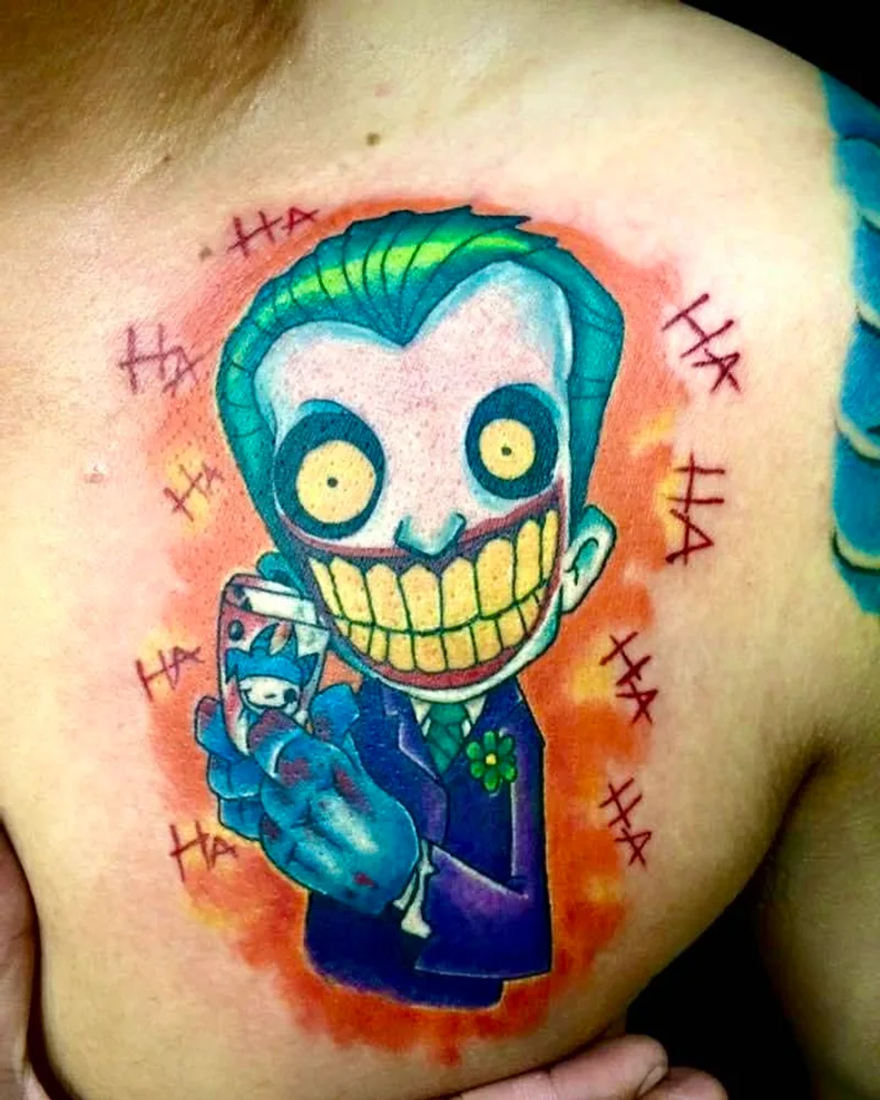 New School tattoo by RUN INK Tattoo Bangkok