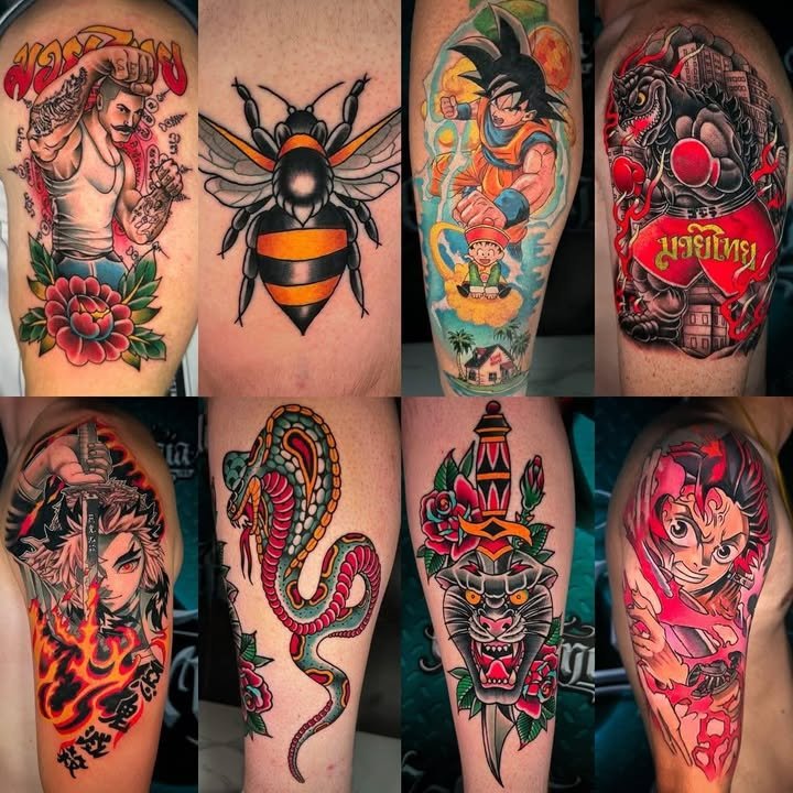 ผลงานสัก Old School